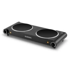 Captain Cook² Doppel-Kochplatte Infrarot 2400W Edelstahl Schwarz -kitchentools Verkäufe 10027877 yy 0006 titel Klarstein Captain Cook Doppel Kochplatte