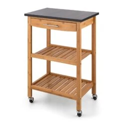 Tennessee Servierwagen Küchenwagen 4 Etagen Holz Granit Mobil -kitchentools Verkäufe 10028590 uk 0005 titel