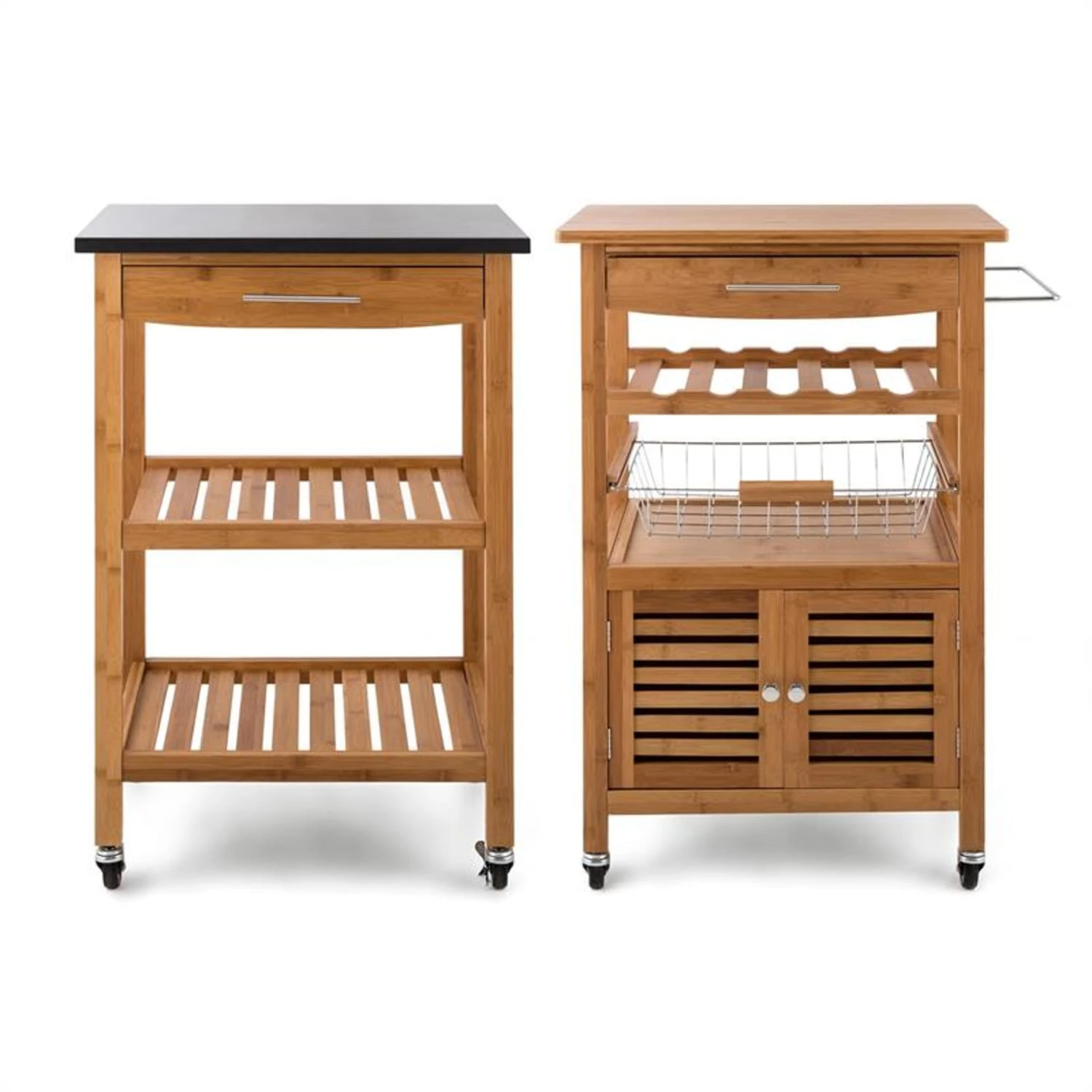 Tennessee Servierwagen Küchenwagen 4 Etagen Holz Granit Mobil - Image 9