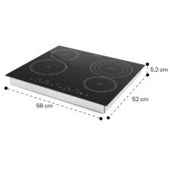 Virtuosa Keramikkochfeld Einbauherd 6500W 59x52cm 4 Zonen Glaskeramik 19 Virtuosa Keramikkochfeld Einbauherd 6500W 59x52cm 4 Zonen Glaskeramik -kitchentools Verkäufe 10029239 yy 0011 dimensions