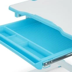 Tommi Kinderschreibtisch-Set 2-tlg. Tisch Stuhl Höhenverstellbar -kitchentools Verkäufe 10031520 yy 0007 detail oneConcept Tommi Kinderschreibtisch Set blau