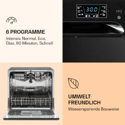 Amazonia 8 Geschirrspülmaschine 1620 Watt 8 Maßgedecke 49 DB Aquastop -kitchentools Verkäufe 10031525 de 0004 logo