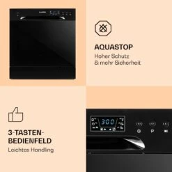 Amazonia 8 Geschirrspülmaschine 1620 Watt 8 Maßgedecke 49 DB Aquastop -kitchentools Verkäufe 10031525 de 0005 logo