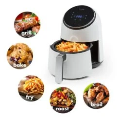 AirVital Heißluftfritteuse 1300W 2,5l CeraPlus-Antihaft Touch Weiß -kitchentools Verkäufe 10032331 yy 0003 logo Klarstein AirVital Heissluftfritteuse 1300W weiss