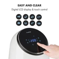 AirVital Heißluftfritteuse 1300W 2,5l CeraPlus-Antihaft Touch Weiß -kitchentools Verkäufe 10032331 yy 0005 logo Klarstein AirVital Heissluftfritteuse 1300W weiss