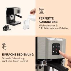 BellaVita Kaffeemaschine 3-in-1 1450 W 20 Bar Milchschäumer -kitchentools Verkäufe 10032806 de 0003 logo