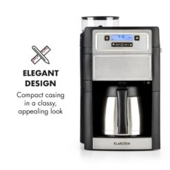 Aromatica II Thermo Kaffeemaschine, Mahlwerk, 1,25 L, Silber -kitchentools Verkäufe 10032875 yy 0003 logo Klarstein Aromatica II Thermo Kaffeemaschine silber