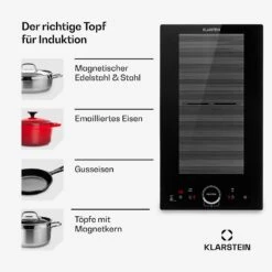 Delicatessa Slim Domino Induktionskochfeld 3500W Timer Schwarz -kitchentools Verkäufe 10033015 de 0008 usp