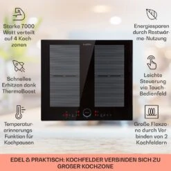 Delicatessa 60 Einbaukochfeld Induktion 4 Zonen 7000W Glaskeramik 11 Delicatessa 60 Einbaukochfeld Induktion 4 Zonen 7000W Glaskeramik -kitchentools Verkäufe 10033021 de 0002 usp