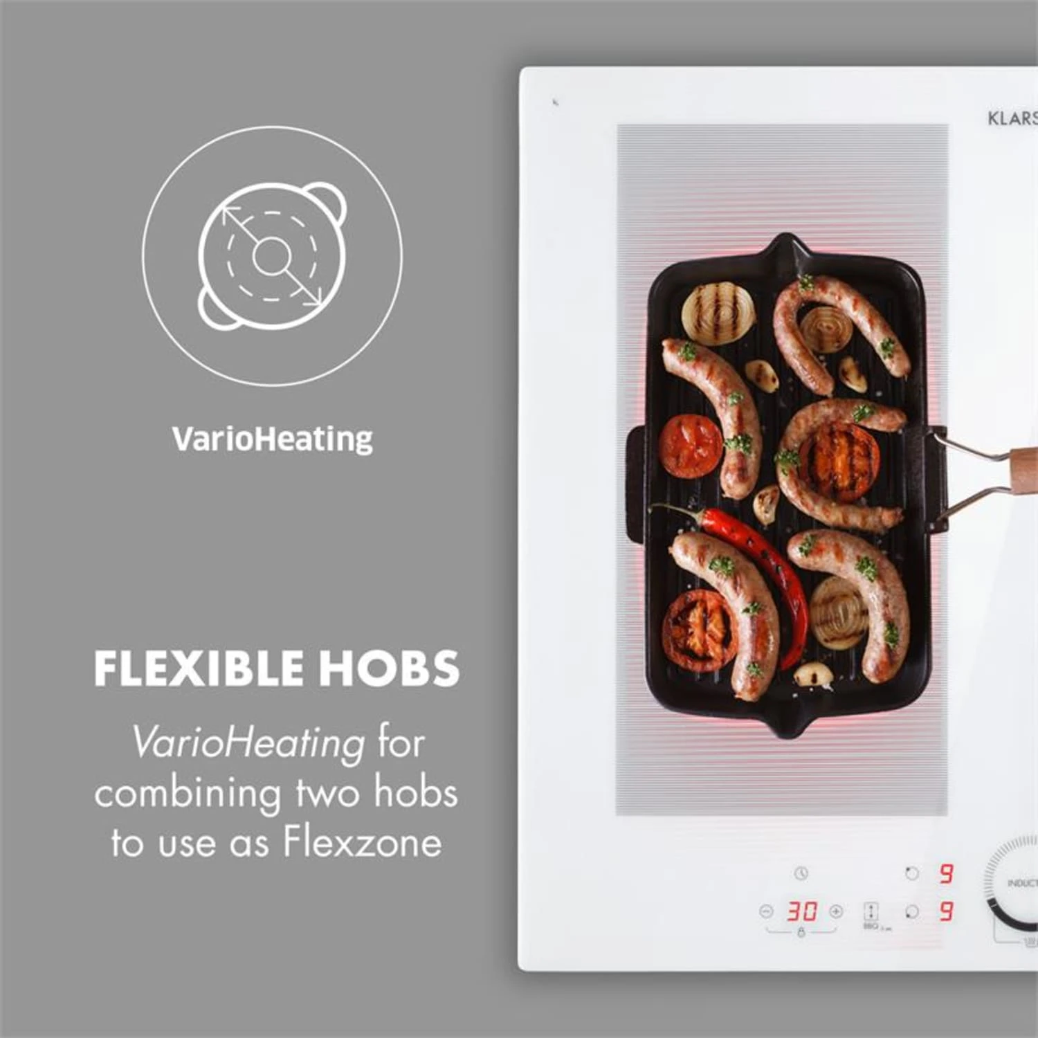 Delicatessa 60 Induktionskochfeld 4 Zonen 7000W Timer Weiß 5 Delicatessa 60 Induktionskochfeld 4 Zonen 7000W Timer Weiß - Image 3