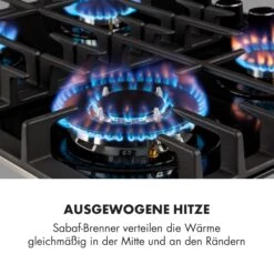 Ignito 4 Zonen Gaskochfeld 4-flammig Sabaf-Brenner Glaskeramik Schwarz -kitchentools Verkäufe 10033132 de 0003 logo