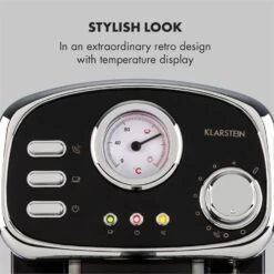 Espressionata Gusto Espressomaschine 1100W 15 Bar Druck Schwarz -kitchentools Verkäufe 10033209 yy 0003 logo Klarstein Espressionata Gusto Espressomaschine