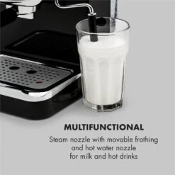 Espressionata Gusto Espressomaschine 1100W 15 Bar Druck Schwarz -kitchentools Verkäufe 10033209 yy 0007 logo Klarstein Espressionata Gusto Espressomaschine