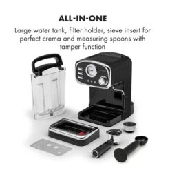 Espressionata Gusto Espressomaschine 1100W 15 Bar Druck Schwarz -kitchentools Verkäufe 10033209 yy 0008 logo Klarstein Espressionata Gusto Espressomaschine reedit