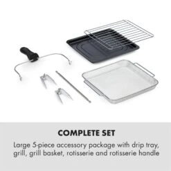 AeroVital Cube Heißluftfritteuse 1600W 12l Timer 16 Programme Schwarz -kitchentools Verkäufe 10033248 yy 0008 logo Klarstein AeroVital Cube Heissluftfritteuse schwarz reedit v3