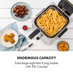 Family Fry Fritteuse 3000W Oil Drain Technology Edelstahl Silber -kitchentools Verkäufe 10033342 yy 0003 logo Klarstein Family Fry Fritteuse 3000W silber