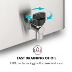 Family Fry Fritteuse 3000W Oil Drain Technology Edelstahl Silber -kitchentools Verkäufe 10033342 yy 0005 logo Klarstein Family Fry Fritteuse 3000W silber