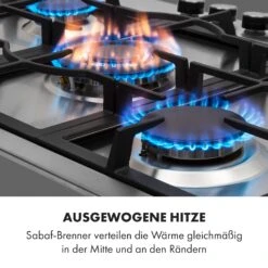 Ignito 5 Zonen Gaskochfeld 5-flammig Sabaf-Brenner Edelstahl Silber -kitchentools Verkäufe 10034111 de 0003 logo