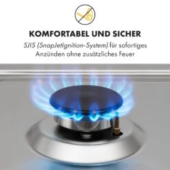 Ignito 5 Zonen Gaskochfeld 5-flammig Sabaf-Brenner Edelstahl Silber -kitchentools Verkäufe 10034111 de 0006 logo
