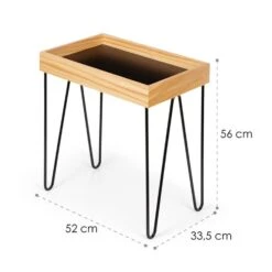 Little Lyon Kaffeetisch Melamin/MDF Mit Eichenfurnier Stahlrahmen -kitchentools Verkäufe 10034360 yy 0007 logo Besoa Little Lyon Kaffeetisch 52x56x33 5 cm