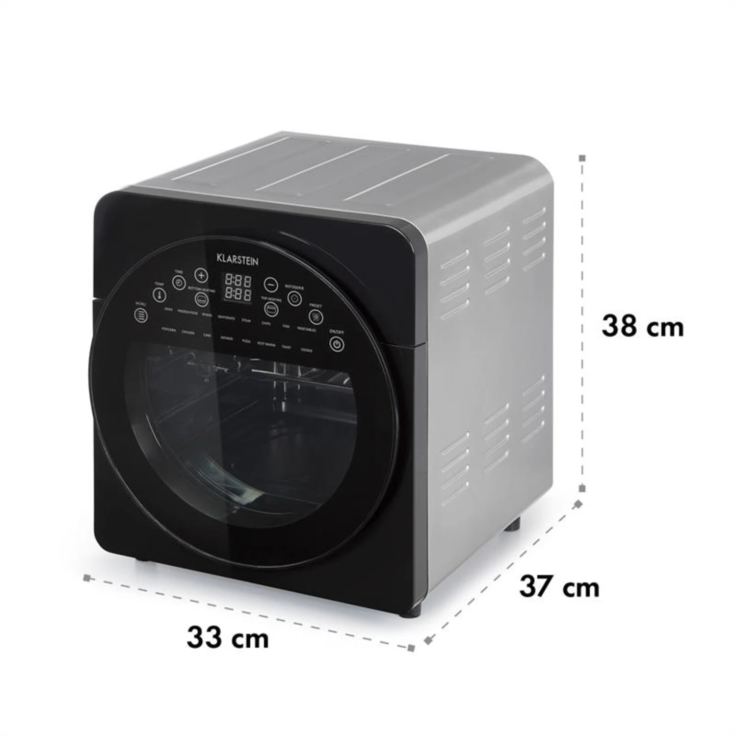 AeroVital Easy Touch Heißluftfritteuse 1700W 14l Timer 16 Programme Metallic / Schwarz 9 AeroVital Easy Touch Heißluftfritteuse 1700W 14l Timer 16 Programme Metallic / Schwarz – Bild 7