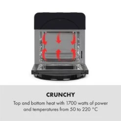 AeroVital Easy Touch Heißluftfritteuse 1700W 14l Timer 16 Programme Schwarz -kitchentools Verkäufe 10034452 yy 0003 logo Klarstein AeroVital easy touch Fritteuse schwarz