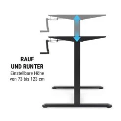 Multidesk Höhenverstellbarer Schreibtisch Manuell 73-123 Cm Höhe -kitchentools Verkäufe 10034483 de 0007 logo