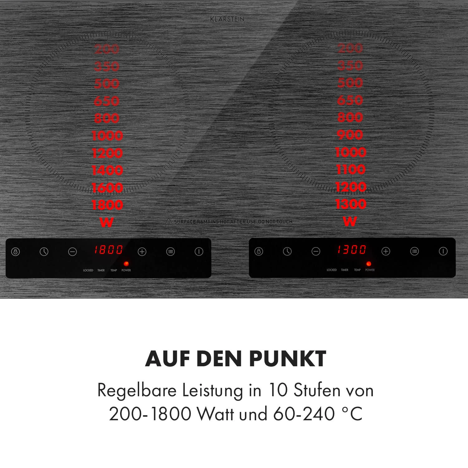 Varicook Steel Induktionskochfeld 3100W 10 Leistungsstufen Topfsensor 6 Varicook Steel Induktionskochfeld 3100W 10 Leistungsstufen Topfsensor - Image 4