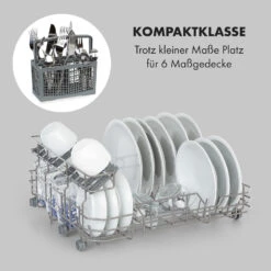 Azuria Geschirrspülmaschine 1380W 6,5L 6 Gedecke Schwarze Glasfront -kitchentools Verkäufe 10034510 de 0003 logo