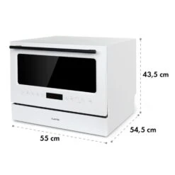 Azuria Geschirrspülmaschine 1380W 6,5L 6 Gedecke Schwarze Glasfront -kitchentools Verkäufe 10034510 yy 0011 logo Klarstein Azuria Geschirrspuelmaschine weiss