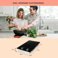 EasyCook Domino Keramikkochfeld 3000W Drehregler Schwarz -kitchentools Verkäufe 10034603 de 0006 usp