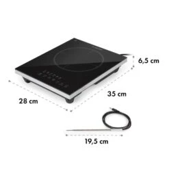 Cook N Roll Induktionskochfeld 2000W Timer 10 Stufen Bratenthermometer -kitchentools Verkäufe 10034708 yy 0009 logo Klarstein Cook n Roll Induktionskochfeld schwarz