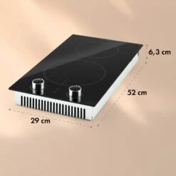 Kochheld Doppel-Induktionskochfeld 2900W Dreh-Regler Glas Schwarz -kitchentools Verkäufe 10034946 yy 0011 dimensions