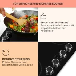 Kochheld 4-Zonen-Induktionskochfeld 6000W Dreh-Regler Glas Schwarz -kitchentools Verkäufe 10034947 de 0004 usp