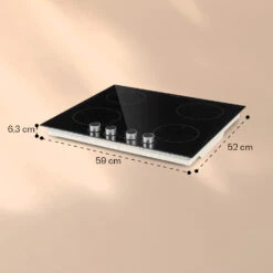 Kochheld 4-Zonen-Induktionskochfeld 6000W Dreh-Regler Glas Schwarz -kitchentools Verkäufe 10034947 yy 0011 dimensions