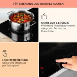 Virtuosa EcoAdapt Induktionskochfeld 4 Zonen 7200W Glas Schwarz -kitchentools Verkäufe 10034948 de 0004 usp