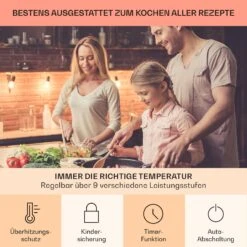 Virtuosa EcoAdapt Induktionskochfeld 4 Zonen 7200W Glas Schwarz -kitchentools Verkäufe 10034948 de 0005 usp