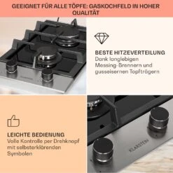 Alchemist Domino Gaskochfeld 2-flammig Aluminium-Brenner Glaskeramik -kitchentools Verkäufe 10034968 de 0004 usp