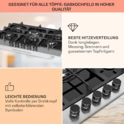Alchemist 5 Zonen Gaskochfeld Aluminium-Brenner Glaskeramik Schwarz 14 Alchemist 5 Zonen Gaskochfeld Aluminium-Brenner Glaskeramik Schwarz -kitchentools Verkäufe 10034970 de 0004 usp