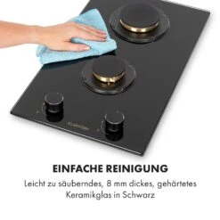 Goldflame Domino Gaskochfeld 2-flammig Messing-Brenner Glaskeramik -kitchentools Verkäufe 10034971 de 0008 logo