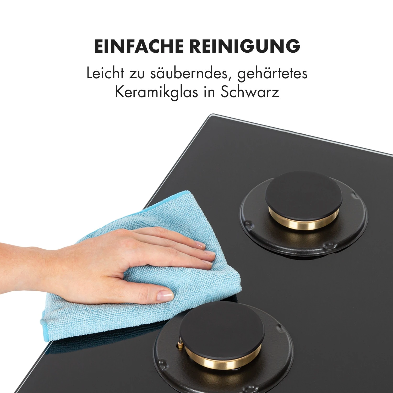 Goldflame 4 Gaskochfeld 4-flammig Messing-Brenner Glaskeramik Schwarz 10 Goldflame 4 Gaskochfeld 4-flammig Messing-Brenner Glaskeramik Schwarz - Image 8