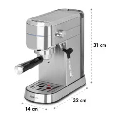 Futura Espressomaker 20 Bar 1450 Watt 20 Bar Wassertank: 1,25 Liter Rostfreier Edelstahl -kitchentools Verkäufe 10035183 yy 0010 logo