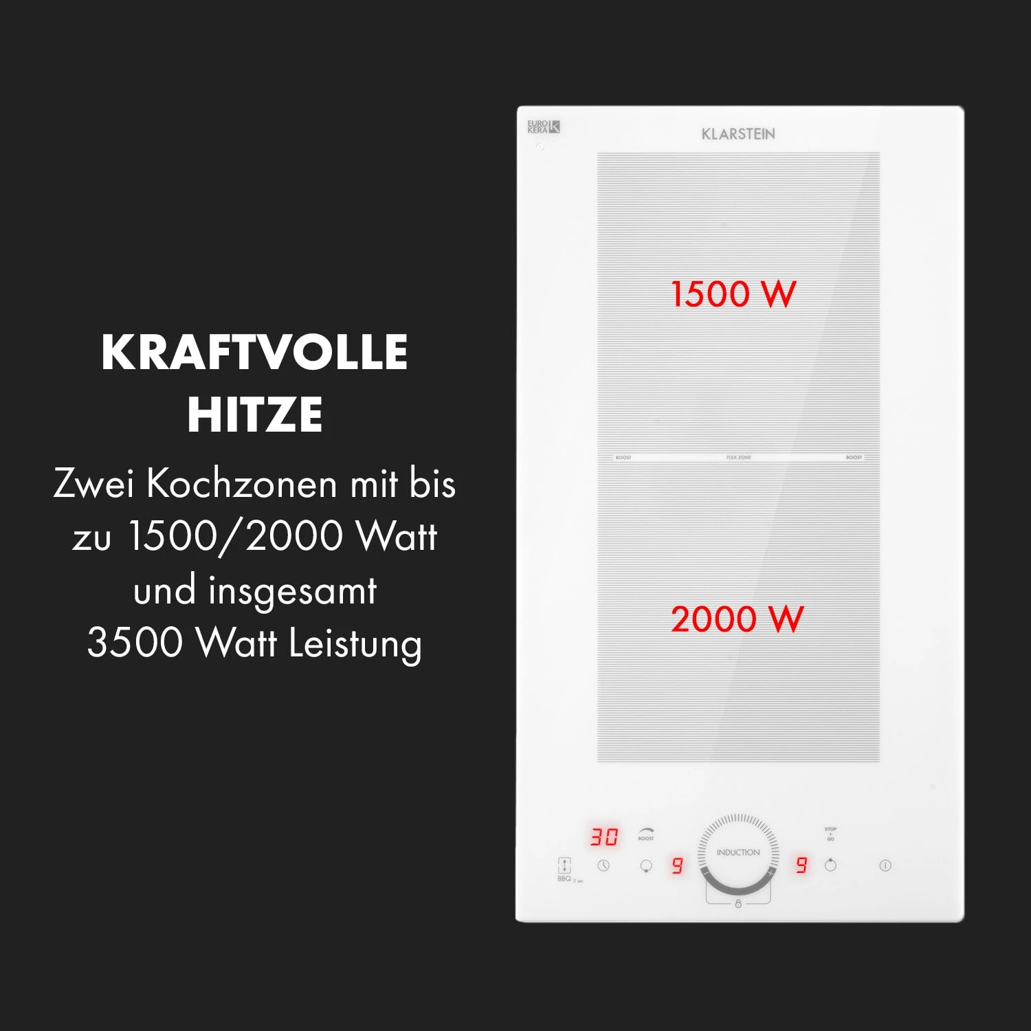Delicatessa Slim Domino Induktionskochfeld 3500W Timer 6 Delicatessa Slim Domino Induktionskochfeld 3500W Timer - Image 4