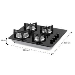 Trifecta 4 Gaskochfeld 4-flammig Triangle-Brenner Glaskeramik -kitchentools Verkäufe 10035469 yy 0011 dimensions
