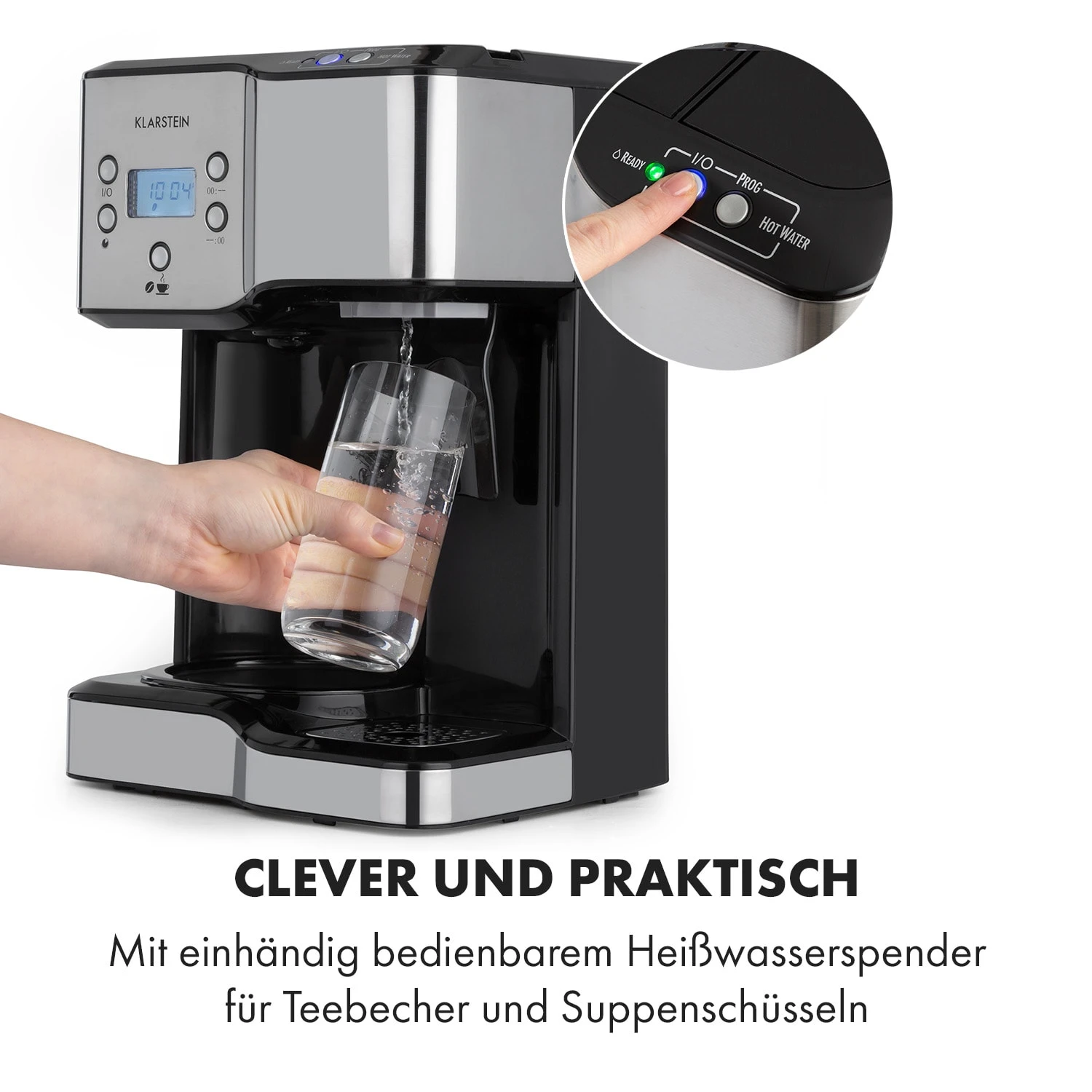 Caldetto Kaffeemaschine 1900W Heißwasserspender 4 Caldetto Kaffeemaschine 1900W Heißwasserspender – Bild 3