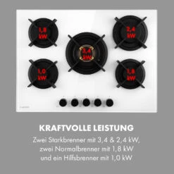 Goldflame 5 Gaskochfeld 5-flammig Messing-Brenner Glaskeramik -kitchentools Verkäufe 10035615 de 0006 logo