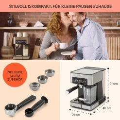 Arabica Comfort Espressomaschine 1350W 20 Bar 1,8l Touch-Bedienfeld -kitchentools Verkäufe 10035655 de 0005 usp