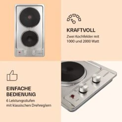 Appetito Domino Elektrokochfeld 2 Platten 3000 Watt Edelstahl -kitchentools Verkäufe 10035700 de 0003 logo