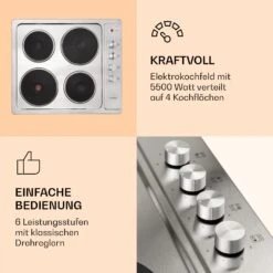 Appetito 4 Elektrokochfeld 4 Platten 6 Stufen 5500 Watt Edelstahl -kitchentools Verkäufe 10035702 de 0003 logo