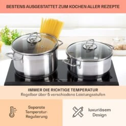 Cookbuddy Doppel-Kochfeld 2400W 5 Leistungsstufen Glaskeramik -kitchentools Verkäufe 10035705 de 0005 usp